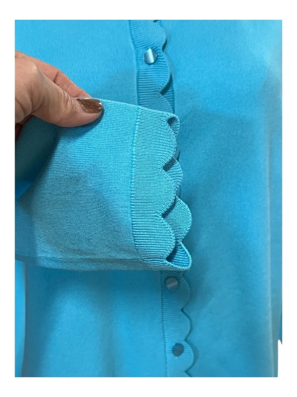 EUC++ Talbots Turquoise Blue 2 Piece Knit Tank & Cardigan Set | Size L